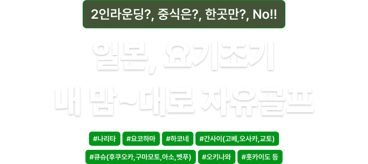 일본 요기조기 내 맘대로 자유골프