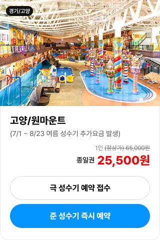고양 원마운트 워터파크 입장권 안내